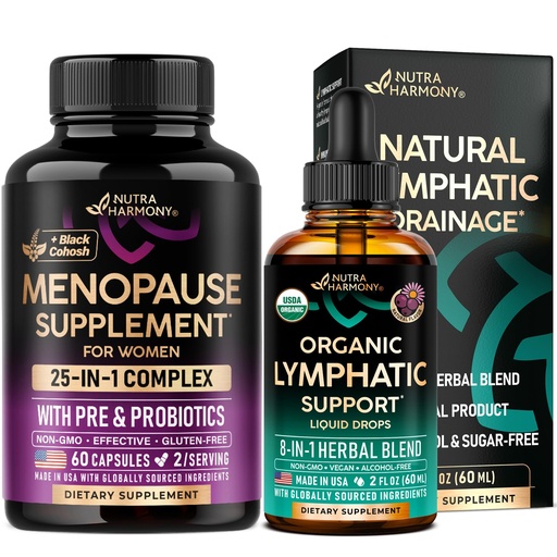 [BRSREEIOCINQKEL3] NUTRAHARMONY Lymphatic Drops & Menopause Supplement