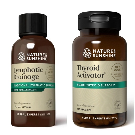 [BRSRGHA5BFYGKALB] Nature's Sunshine Daily Depuff Duo: Lymphatic Drainage + Thyroid Activator