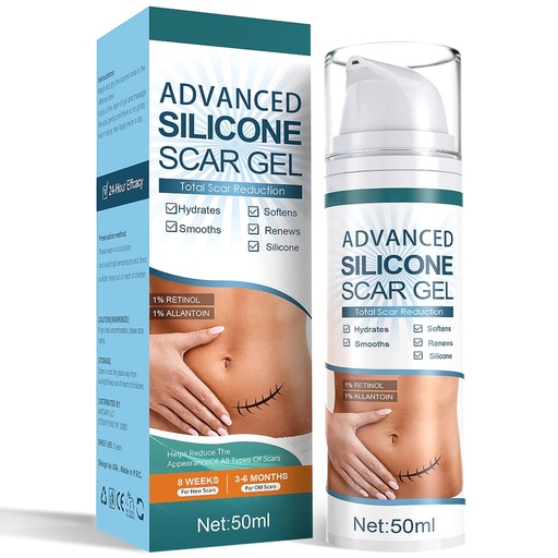 [BRSRAYIPCQNQKGTU] Mitgary Advanced Scar Gel, Silicone Scar Gel, Treats Old and New Scars, Reduces the Appearance of Scars from, Body, Face, Stretch Marks, Surgical Scar, Keloids, Acne, Burns and More, 50g (1.7 Oz)