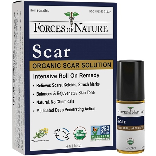 [BRSWGZQHAABQKGQV] Forces Of Nature, Medicine Scar Control Rollerball Organic, 0.14 Fl Oz