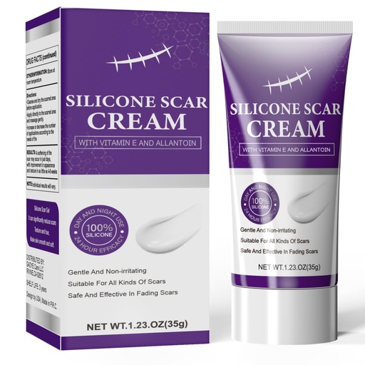[BRSREBIKAF5RGADB] Silicone Scar Cream Scar Gel - Advanced Scar Removal Cream for Surgical Scars, Stretch Marks, Acne, C-Section, Keloids, Old & New Scars Scar Treatment from Body & Face, 35g (1.23Oz)