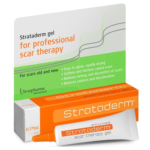 [BRSWKHQQBANGI3LC] Strataderm Professional Scar Therapy Gel | Old and New Scars from General Surgery, Trauma, Wounds, Burns, Bites, Acne & Skin Disease | Reduces Redness, Discoloration, Discomfort & Itch | 5g (0.17oz)