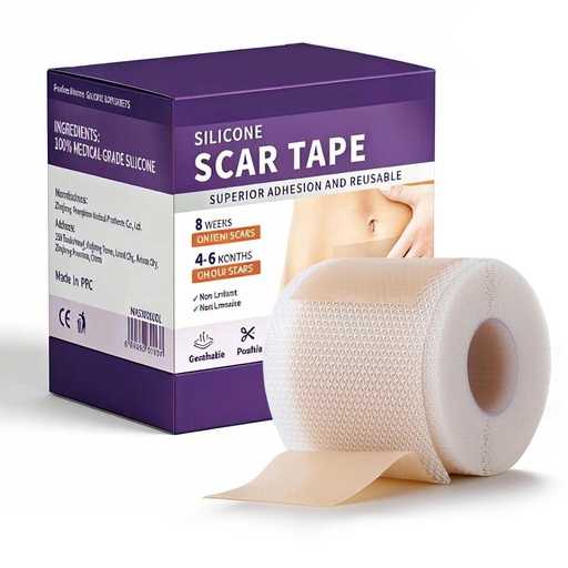 [BRSRGGT6CMBRUYAU] HPUFKOT Medical Grade Silicone Scar Sheets, (1.6" x 60" Scar Roll-1.5M) - Reusable Scar Removal Tape Strips for Surgical,C-Section,Tummy Tuck,Keloid Scars Keloid Bump Removal (Natural)