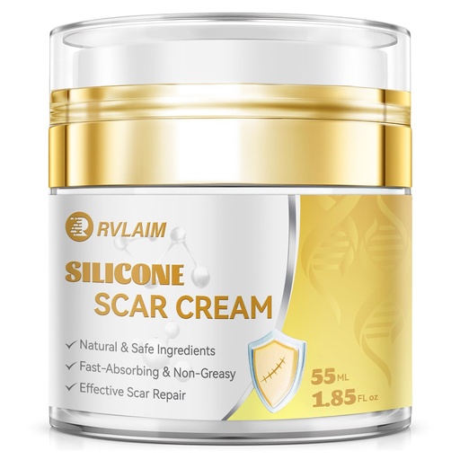 [BRSRGCQPAENBS3I3] Scar Cream Silicone Scar Gel, Scar Cream for Surgical Scars, Advanced Scar Removal Cream for C-Section, Injury, Acne, Burns, Keloids, Stretch Marks, Old & New Scars, 1.85 Oz (55g)