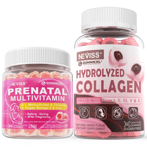 [BRSREC33CMHQMFYU] NEVISS Prenatal Vitamins for Women + Collagen Peptides Gummies for Women