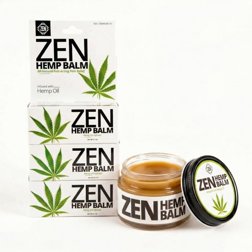 [BRSREEL7O4FA2FLJ] ZEN Hemp Balm � Fast-Acting Cooling Comfort for Muscle & Joint Relief � 3 Pack