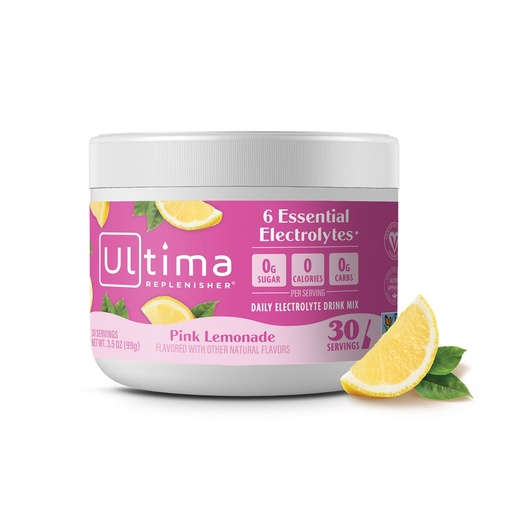 [BRSWYYYPC4JQO3T4] Ultima Replenisher Daily Electrolyte Powder Drink Mix – Sugar Free – Pink Lemonade, 30 Serving – Hydration Powder with 6 Key Electrolytes and Trace Minerals – Keto Friendly, Vegan, Non-GMO