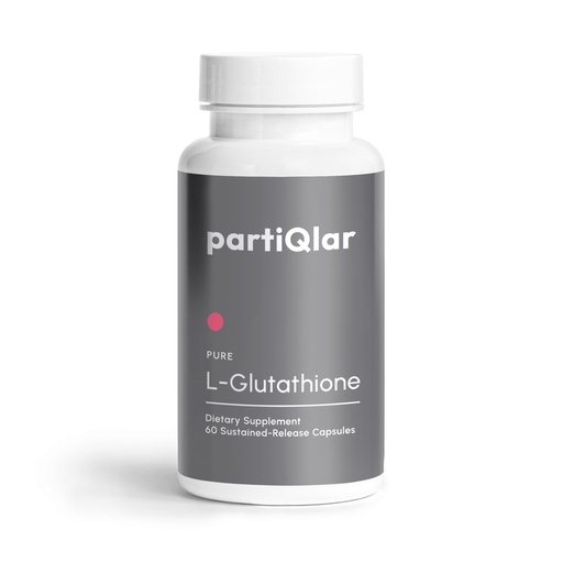 [BRSRAHQFOEPBGGTF] partiQlar L-Glutathione 500mg - High Potency Glutathione Supplement for Liver Detox, Immune Support & Skin Health - Bioavailable Antioxidant Support - 60 Veggie Capsules
