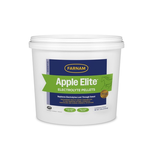 [BRSW22YOCQIW2AYU] Farnam Apple Elite Electrolyte Supplement for Horses, Replaces Vital Minerals, for Hydration, No Added Sugar, Horse Supplements with Sodium, Potassium, Calcium & Magnesium, 7.5 lb, 40 Day Supply