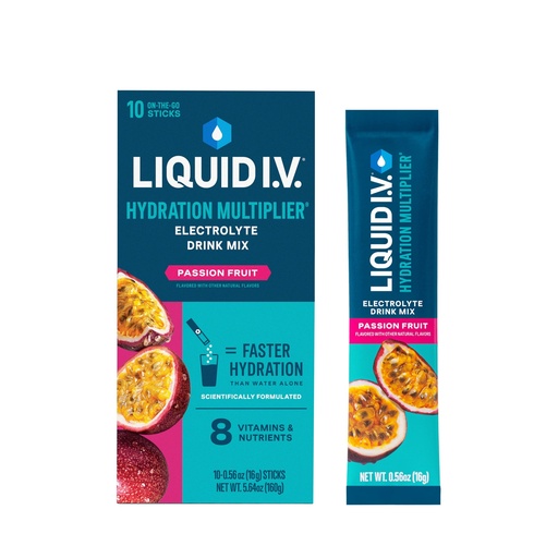 [BRSWYA33CABBM2QZ] Liquid I.V.® Hydration Multiplier - Passion Fruit | Electrolyte Powder Drink Mix | 1 Pack (10 Servings)