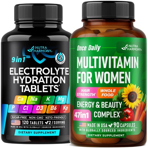 [BRSREFQFAB5WCCIU] NUTRAHARMONY Electrolytes Tablets & Multivitamins for Women