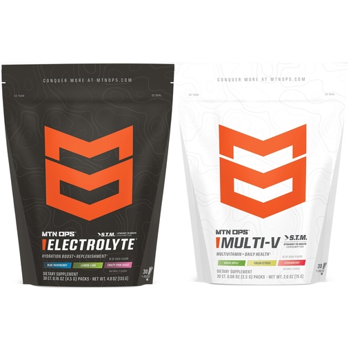 [BRSRGAACPJ7AI3YU] MTN OPS Electrolyte STM & Multi-V STM Daily Wellness Bundle – Electrolyte Hydration & Daily Multivitamin Support for Energy, Immune Health & Performance