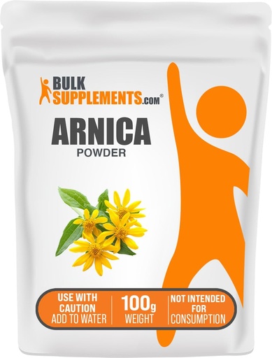 [BRSROAQOCIHB6YDD] BulkSupplements.com Arnica Powder - Arnica Montana Powder, Herbal Supplement - Vegan, Servings Vary Per Use, 100g (3.5 oz) (Pack of 1)