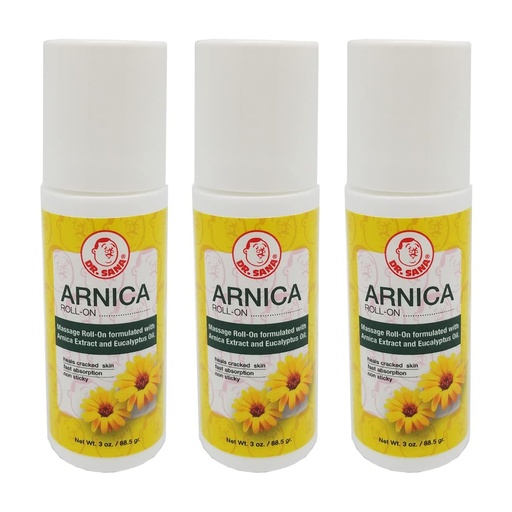 [BRSRMYIZDIOWYDTZ] Dr Sana Arnica Roll-On. Topical Analgesic and Moisturizer. Soothes Dry and Cracked Skin. 3 oz. Pack of 3