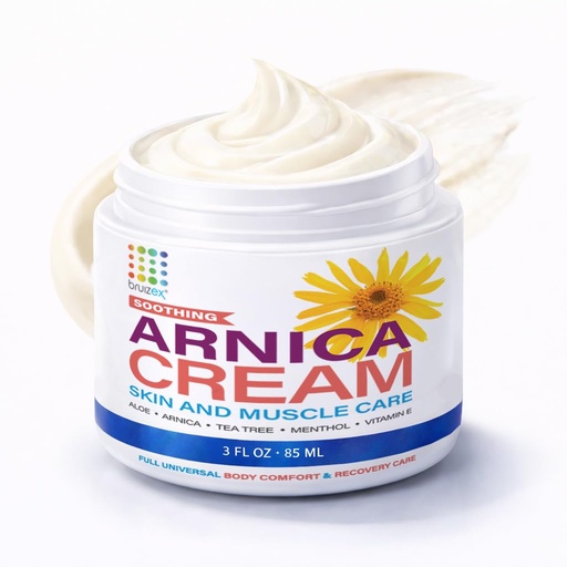 [BRSWGZILCMPBAHIU] Arnica Cream Massage Cream with Aloe Vera & Tea Tree Oil Post BBL, 360 Lipo, Tummy Tuck, by Bruizex 3 oz for Post Surgery Recovery, Bruising & Swelling Support