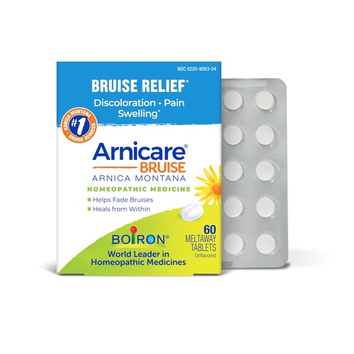 [BRSRMZI5CRYGEDI3] Boiron Arnicare Bruise for Relief of Pain or Swelling from Injuries, and Discoloration of Bruises - 60 Tablets