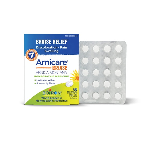 [BRSRMZI5CRYGEDI3] Boiron Arnicare Bruise for Relief of Pain or Swelling from Injuries, and Discoloration of Bruises - 60 Tablets