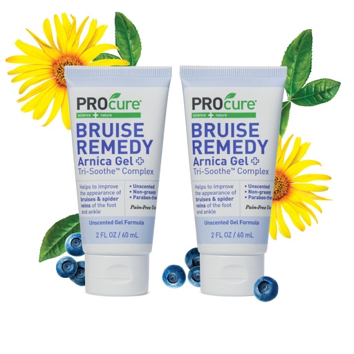 [BRSWGFLYBB6WCETB] PROcure Arnica & MSM Bruise Remedy Gel – Paraben-Free, Unscented Arnica Montana Gel for Bruising, Spider Veins & Skin Discoloration – 2 Pack