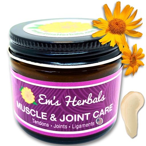 [BRSWGYY2AQPBQ2DD] Em's Herbals, Muscle & Joint Care Arnica Salve - Amplified Arnica Salve Made with Menthol Crystals, and Effective Essential Oils to Penetrate Deep into Muscles, Joints, and Back Discomfort (2 oz)