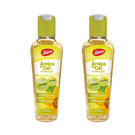 [BRSREZI2PMIBQE3K] Jaloma Arnica Gel with Menthol, Cooling Topical Gel to Soothe Muscle and Joint Discomfort, 2 Pack of 4 Fl Oz Each Bottle
