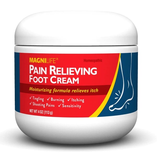 [BRSWKYA4OYGREE3G] MagniLife Pain Relieving Foot Cream, 4 oz, Soothing Relief for Soreness, Pain, Burning, Tingling, Itching or Sensitivity in Feet & Legs, Moisturizing & Hydrating Foot Cream, No Petroleum