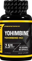 Primaforce Yohimbine HCl 2.5mg, 90 Capsules - GMO Free and Gluten Free Supplement