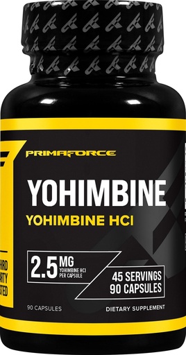 [BRSWIH32PINROHAV] Primaforce Yohimbine HCl 2.5mg, 90 Capsules - GMO Free and Gluten Free Supplement