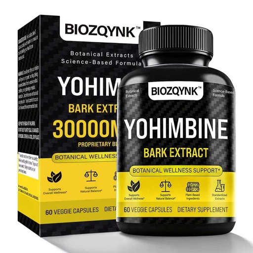 [BRSRGYALOACBAADX] Botanical Vitality Formula – Yohimbe Extract + Muira Puama + Maca Root + Black Pepper & Zinc – Plant-Based Blend for Daily Wellness – 60 Vegan Capsules