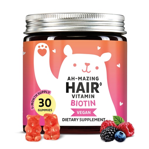 [BRSRAAIDCBYGEHY3] Biotin Gummies for Hair, Skin & Nails. 5,000 mcg High Potency Vegan Vitamins for Faster Hair Growth, Stronger Nails & Healthy Skin. with Vitamins C & E, 30 Gummies