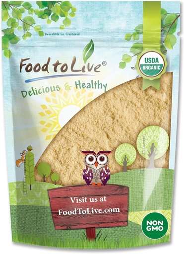 [BRSRMBIDDN6AMELZ] Food to Live - Organic Lion's Mane Mushroom Powder, 4 Ounces - Elevate Your Brain Wellness with Premium, Non-GMO, Natural, and Vegan Superfood to Better Focus