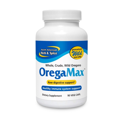 [BRSWIYYKBV4BGELY] NORTH AMERICAN HERB & SPICE OregaMax - 90 Capsules - Wild Oregano Supplement - Digestive & Immune Support - Oregano Oil, Garlic, Onion - Non-GMO - 90 Total Servings