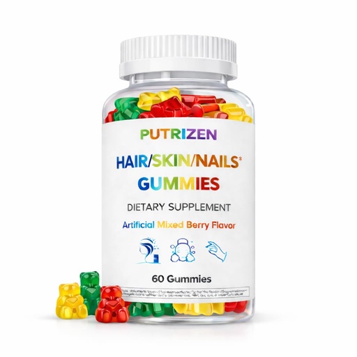 [BRSRE2YPOABBS3D2] Biotin Gummies for Stress Hair Thinning – Help Restore Fuller Hair, Stronger Nails & Glowing Skin for Busy Women, Easy Daily Strawberry Gummies, 60 Count