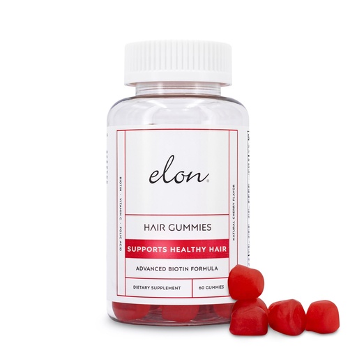 [BRSWGFARDMCGO3Y3] Elon Biotin Gummies for Hair Growth – 60 Count Biotin 5000mcg Per Serving for Hair, Skin and Nails – Vitamin A, Folic Acid, & Vitamin E - Pectin Cherry Flavored Gummies (30 Day Supply)