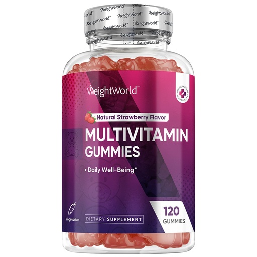 [BRSWYZA5OJ5BAHI3] WeightWorld Adult Multivitamin Gummies for Women & Men of All Age - Halal-Suitable with Key Ingredients Like Vitamin A, C, D3, B6, B12 & Biotin - 50+ Mens & Womens Multivitamin Gummies - 120 Ct