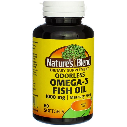 [BRSWIZQCCQBQMCIV] Nature's Blend Omega-3 Fish Oil Odorless 60 Sgels