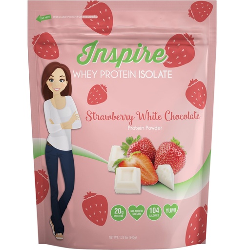 [BRSROGQNOQFAE2Y3] Bariatric Eating Inspire Strawberry White Chocolate 20g Whey Protein Isolate Powder (20 Servings)