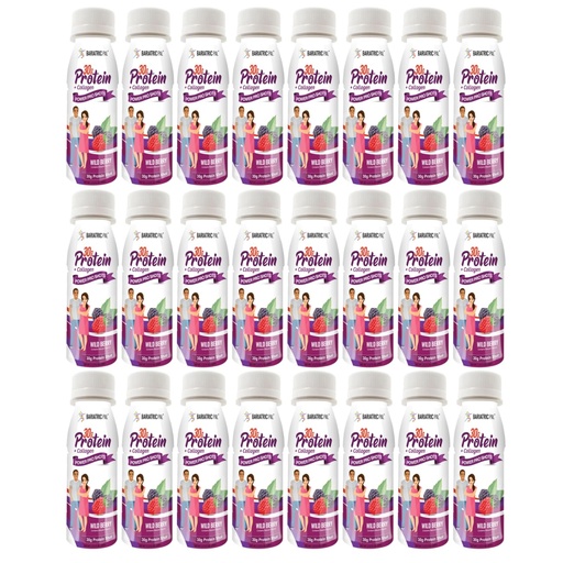 [BRSROHTYOEMAKHTA] BariatricPal 30g Whey Protein & Collagen Power Pro Shots - Wild Berry (24 Bottles)
