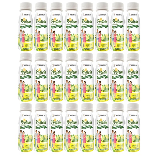 [BRSROHYPDEFWEGTG] BariatricPal 30g Whey Protein & Collagen Sugar-Free Power Pro Shots - Lemon Lime (24 Bottles)