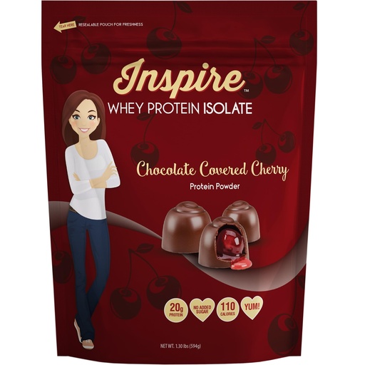 [BRSROFI2DMMWA33J] Bariatric Eating Inspire Chocolate Covered Cherry 20g Whey Protein Isolate Powder (20 Servings)
