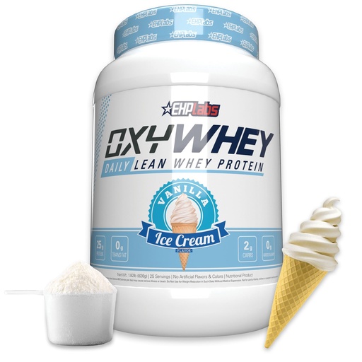 [BRSWYHAKBACAGCL7] EHP Labs OxyWhey Whey Protein Isolate – 25g High Protein, Low Carb, Sugar Free Meal Replacement – Lean Whey Powder for Muscle Recovery – Non-GMO, Gluten Free – 25 Serves – Vanilla Ice Cream