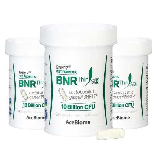 [BRSRGGIBCUGWKFLP] BNRThin S30, Lactobacillus Gasseri BNR17, 10 Billion CFU Guaranteed, 90 Capsules (90 Serving, 3 Packs of 30)