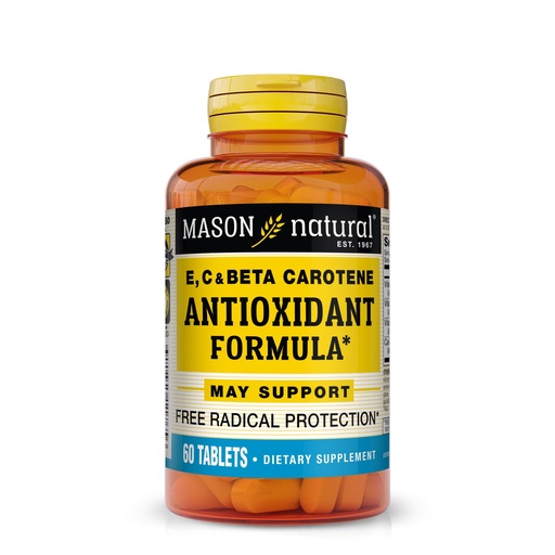 [BRSWI2QPAABRKD3M] MASON NATURAL Vitamin E, C & A (Beta Carotene) - High Potency Antioxidant Formula to Fight Free Radicals and Support Overall Health*, 60 Tablets