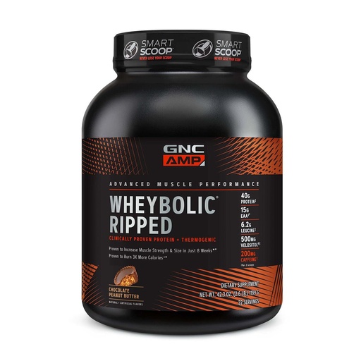 [BRSWYFAKCINA2AAU] GNC AMP Wheybolic Ripped - Chocolate Peanut Butter (22 Servings)