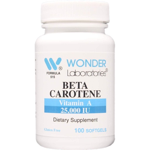 [BRSWYZDYDF6R6E3A] Wonder Laboratories Vitamin a 25,000 IU as Beta Carotene - 100 Softgels