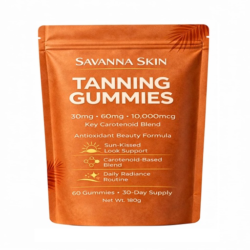[BRSRGCT4CUCGMAIU] Tanning Gummies, Astaxanthin & Beta-Carotene Formula, Supports Natural Glow and Skin Radiance, for Daily Beauty Routine and Travel Prep, Bronzing, Non-GMO, Vegan & Sugar Free, 60 Count