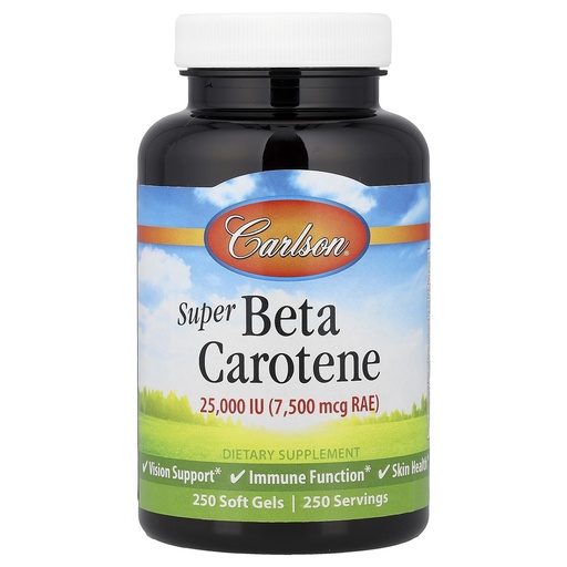 [BRSWIYILOAMWAFDA] Carlson Labs Super Beta-Carotene from Dunaliella Salina, 250 Softgels