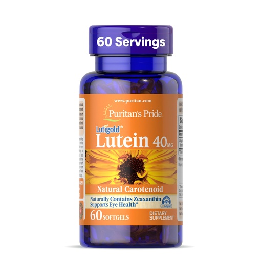 [BRSWIZQ3OV7R6YDE] Puritan's Pride Premium Lutigold™ Lutein Carotenoid 40 mg with Zeaxanthin for Men and Women, Dietary Supplement for Eye Health Support, 2 Month Supply, 60 Easy-to-Swallow Softgels