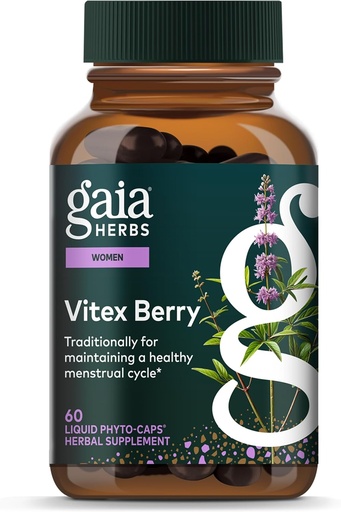 [BRSWIYI7C55A2CI5] Gaia Herbs Vitex Berry - Wspiera Hormon Równowaga i płodność u Kobiet - 60 Vegan płynnych Kapsułki (30- Day Supply)