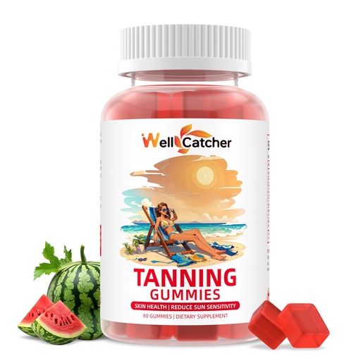[BRSRGAQRAUDRUH33] Tanning Gummies Supplement for Women Men: Daily Bronzing Tanning Gummies with Astaxanthin Beta-Carotene L-Tyrosine Lycopene, Melanin Supplement for Natural Glow Healthy Skin Sun Sensitivity Vegan 60CT