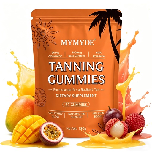 [BRSRGBI2OIFBY33B] Skin Tanning Gummies for Women and Men with Astaxanthin - Sunless Tanning Supplement with Beta Carotene, Collagen, Lycopene & Vitamins | Skin Radiance & Hydration | Vegan & Sugar Free - 60 Count